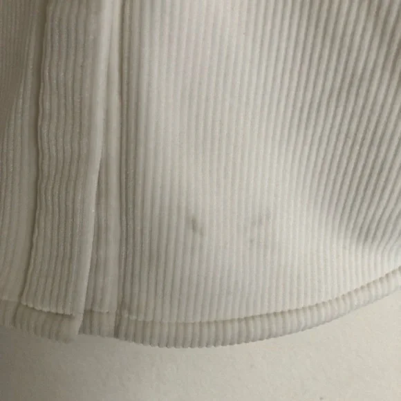 Alo Yoga Ribbed Velour Mountain Side Shacket Ivory S - Picture 8 of 13